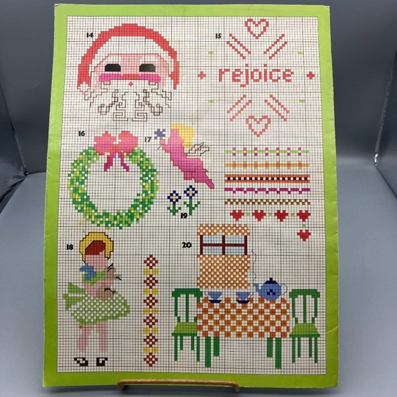Vintage Cross Stitch Patterns, Teach Yourself Counted by Ginnie Thompson - Picture 2 of 2